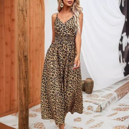 Havana Leopard Print Strappy Dress